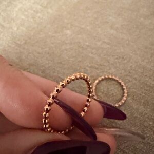 Pandora Rose Gold Plates Beaded Ring